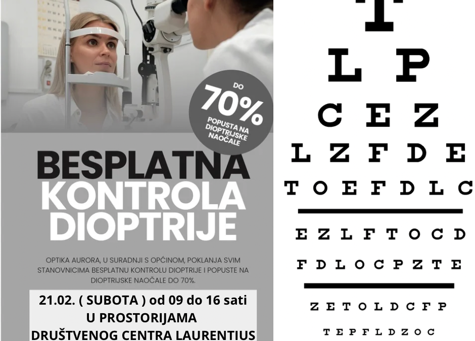 BESPLATNA KONTROLA DIOPTRIJE